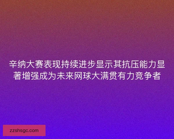 辛纳大赛表现持续进步显示其抗压能力显著增强成为未来网球大满贯有力竞争者